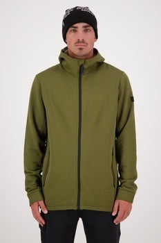 Mons Royale Arcadia Merino Fleece Hoody-dark olive