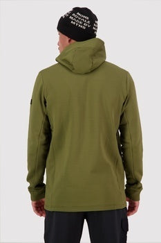 Mons Royale Arcadia Merino Fleece Hoody-dark olive