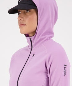 Mons Royale Approach Merino Shift Fleece Hood wmn orchid-black