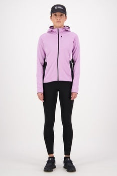 Mons Royale Approach Merino Shift Fleece Hood wmn orchid-black