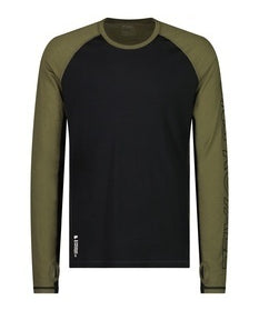 Mons Royale Temple Tech Langarmshirt-dark olive-black