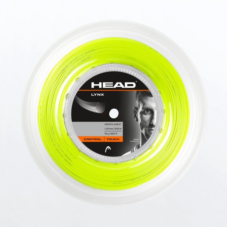 Head Lynx 200 m Tennis Saiten Rolle yellow