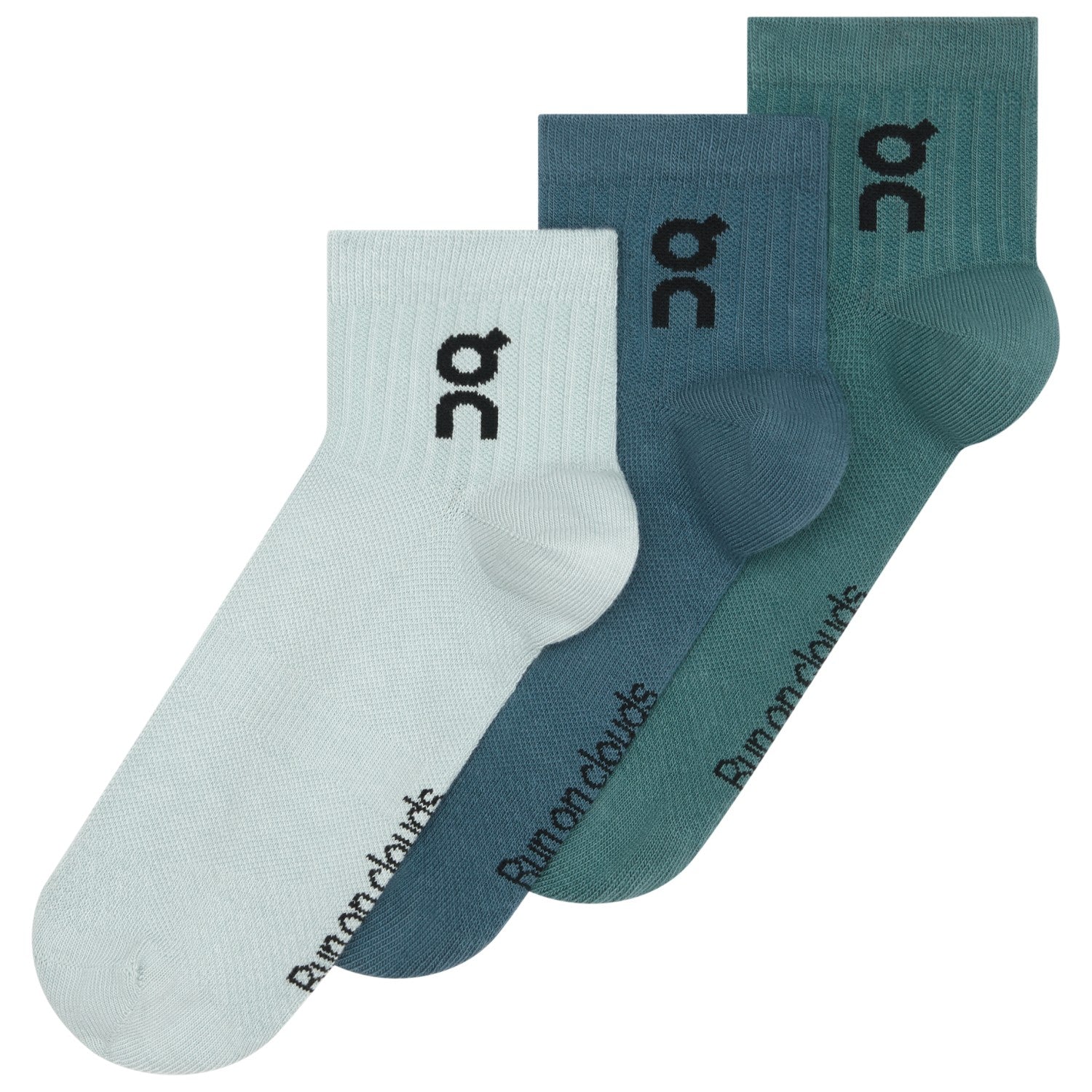 On Logo Sock Mid 3P Unisex