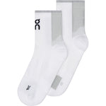 On Performance Run Sock Mid 1 Unisex - White glacier