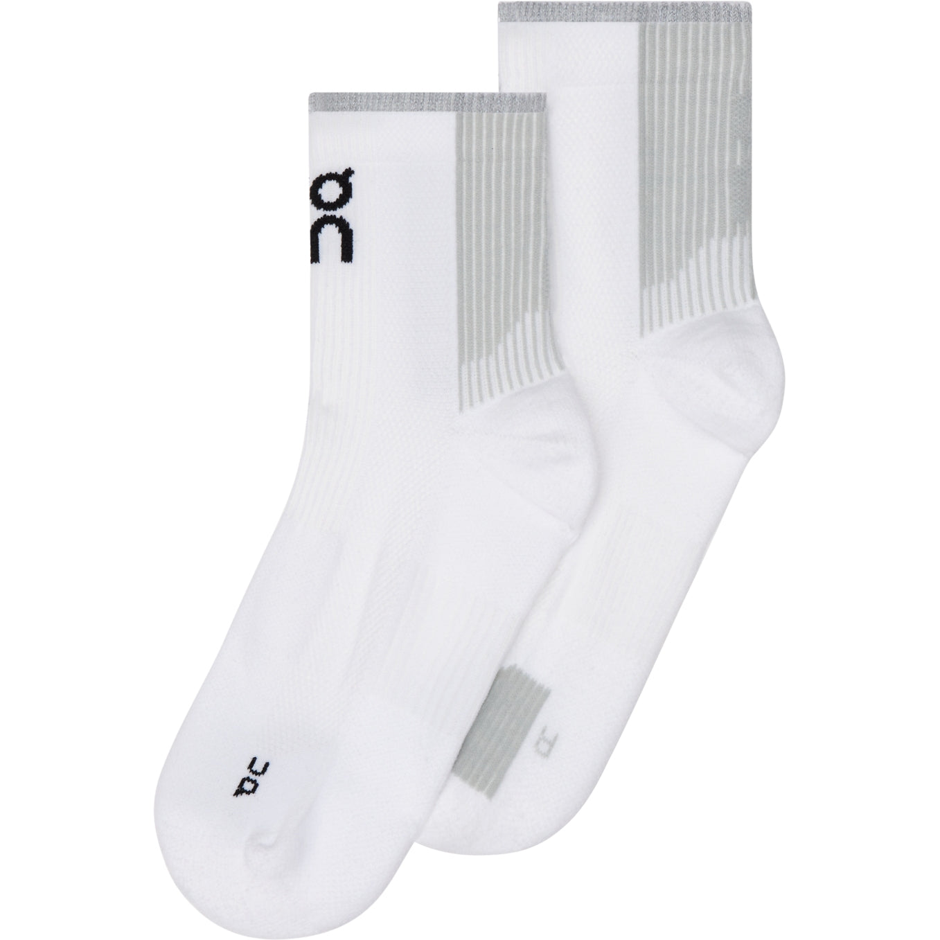 On Performance Run Sock Mid 1 Unisex - White glacier