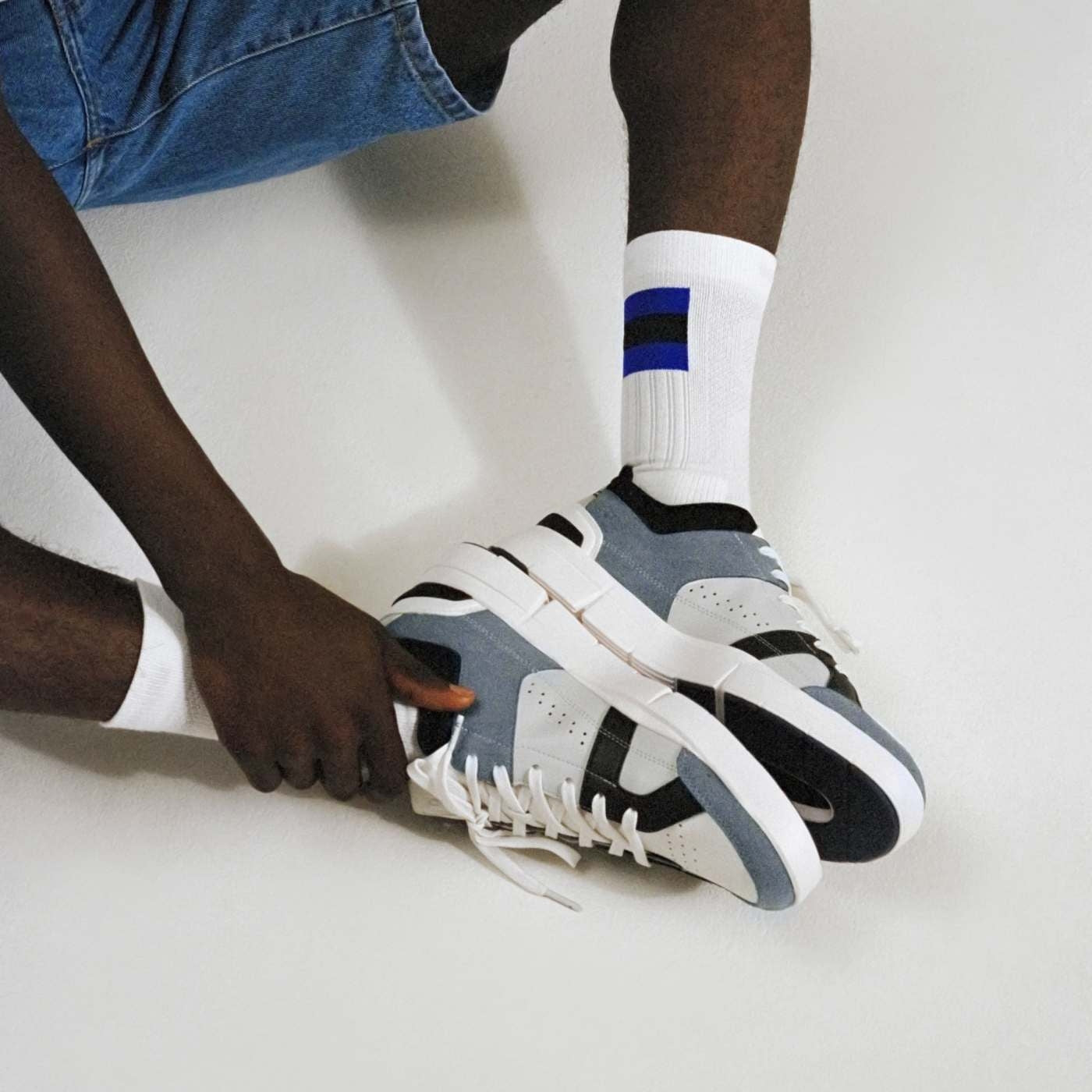 On Tennis Sock white-indigo