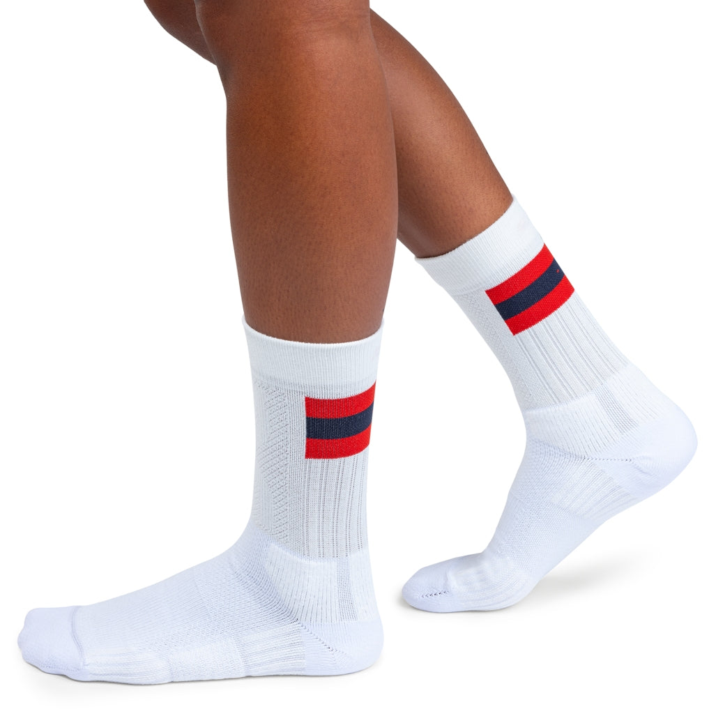 On Tennis Sock wmn white-red