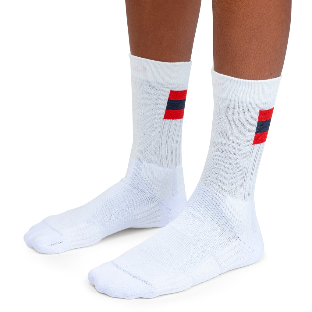 On Tennis Sock wmn white-red