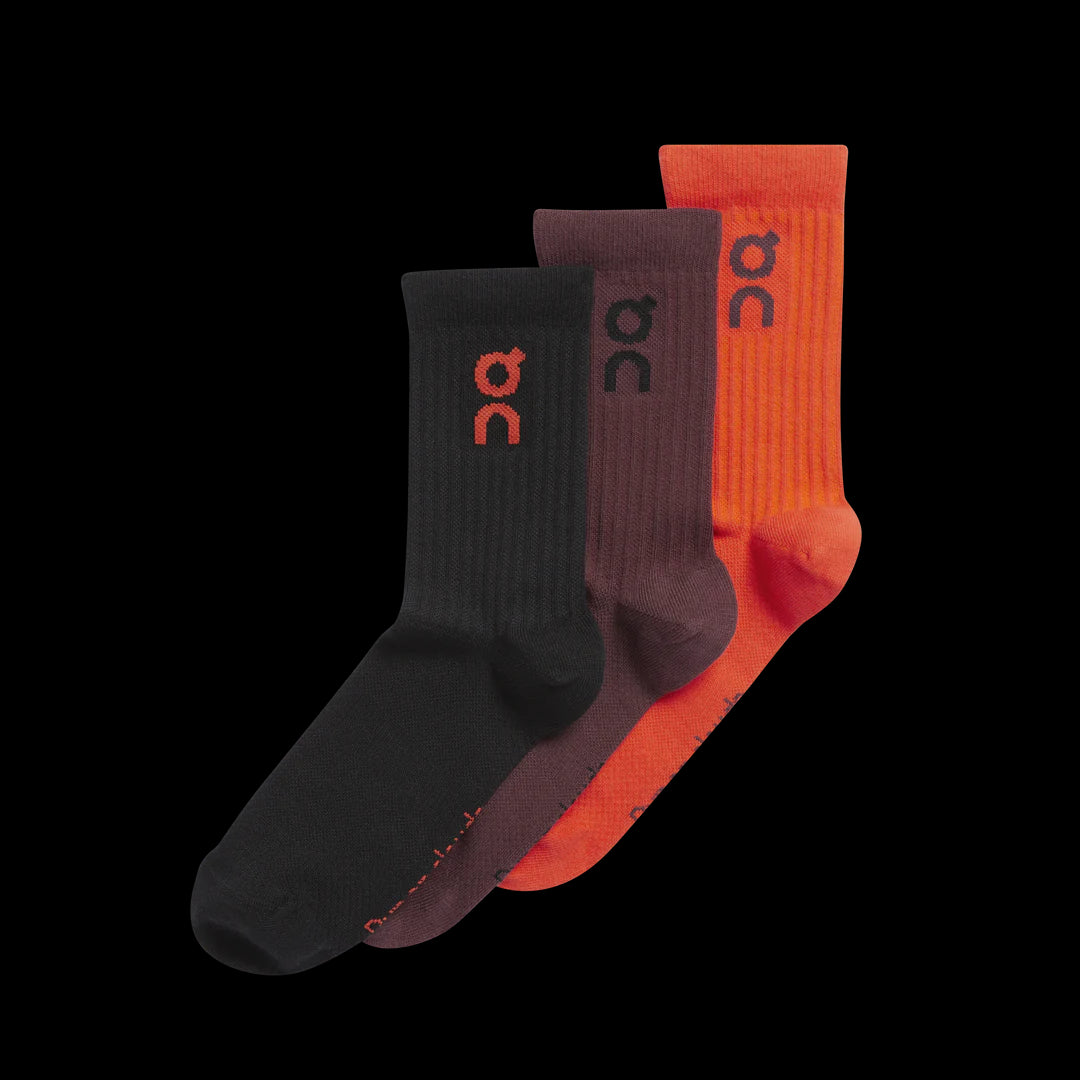 On Logo Sock 3-Pack spice-mulberry