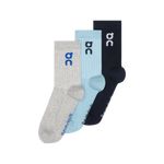 On Logo Sock High 3P Unisex - wash navy