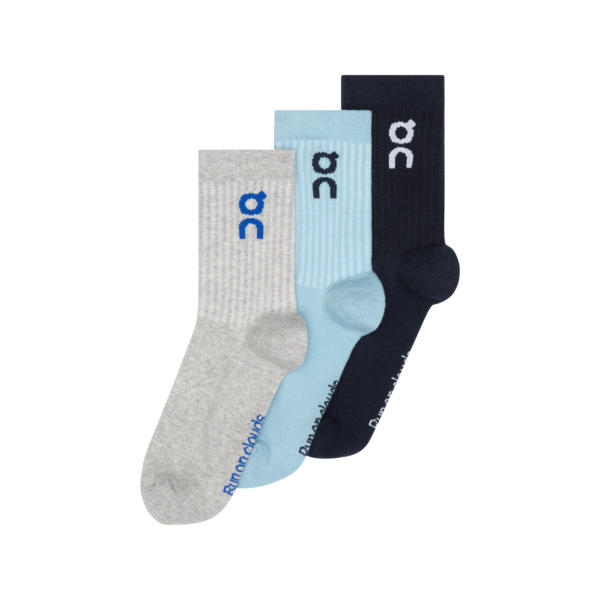 On Logo Sock High 3P Unisex - wash navy