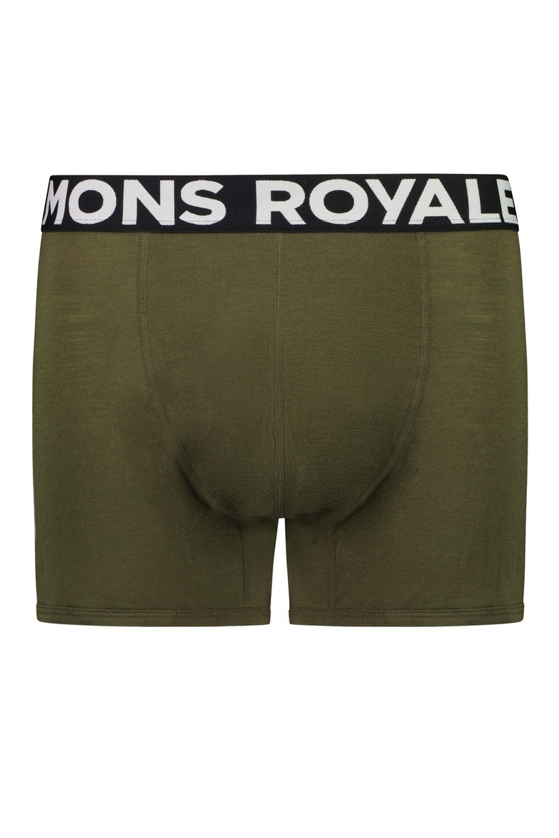 Mons Royale Hold 'em Shorty Boxer-dark olive