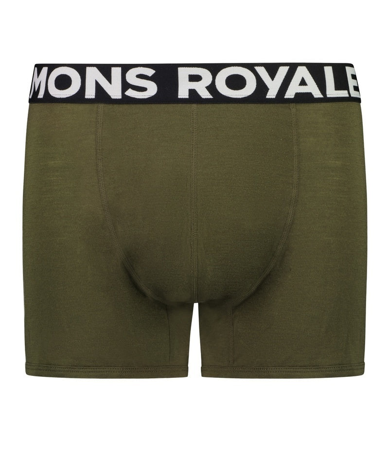 Mons Royale Hold 'em Shorty Boxer-dark olive