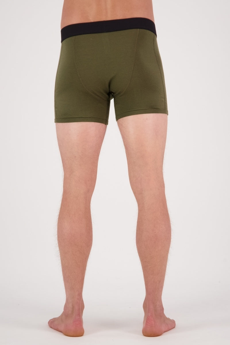 Mons Royale Hold 'em Shorty Boxer-dark olive