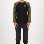 Mons Royale Icon Raglan-Dark olive-black