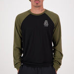 Mons Royale Icon Raglan-Dark olive-black