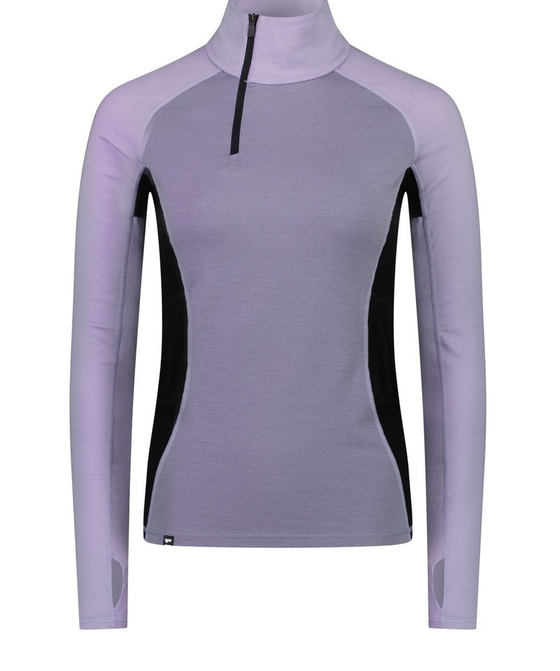 Mons Royale Olympus Half Zip wmn-thistle cloud