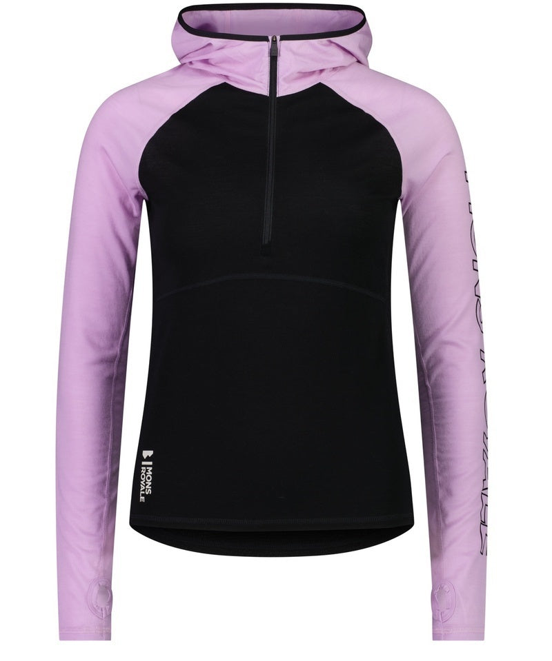 Mons Royale Bella Tech Hood wmn-orchid-black