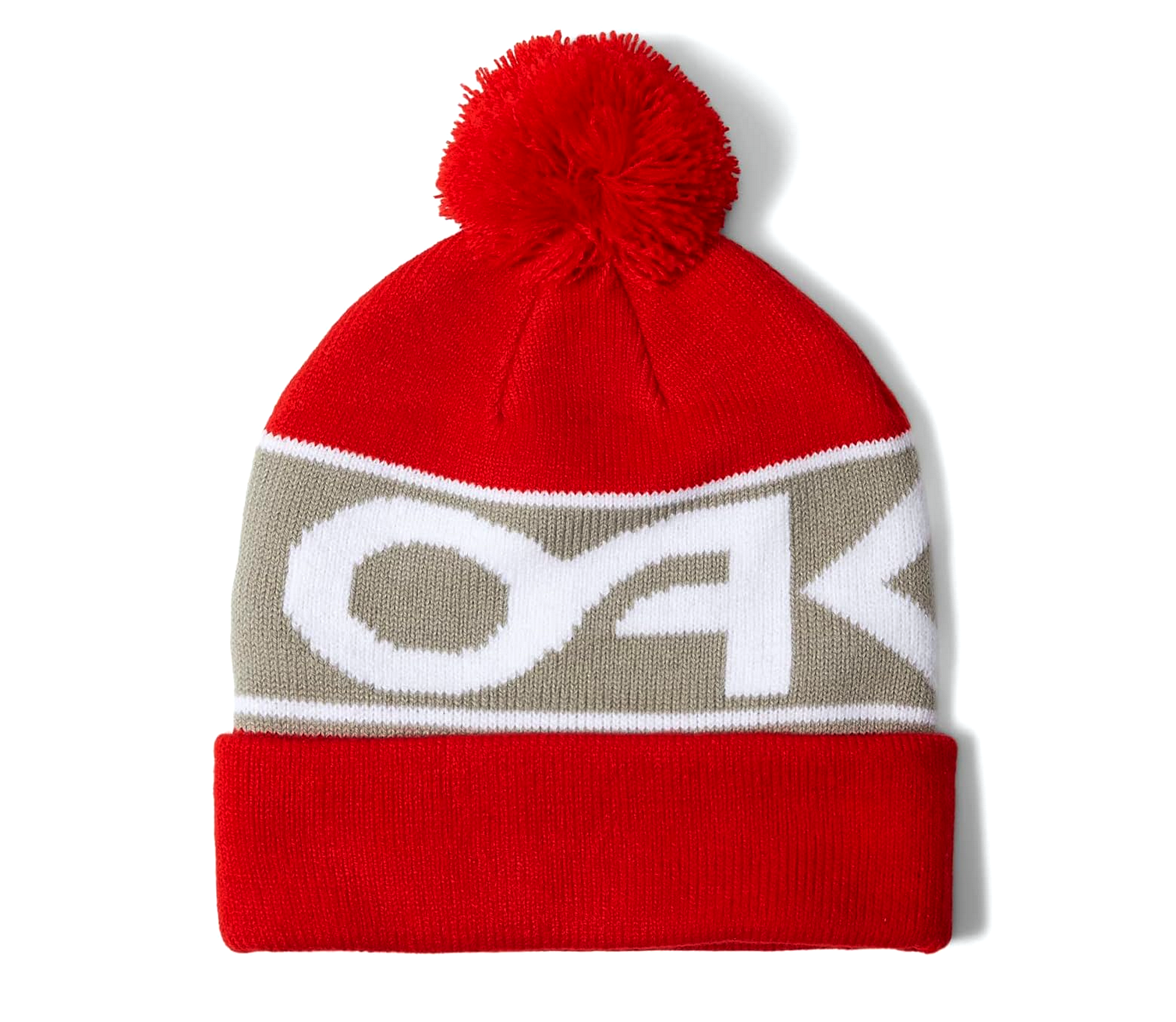 Oakley Factory Cuff Beanie red line stone grey
