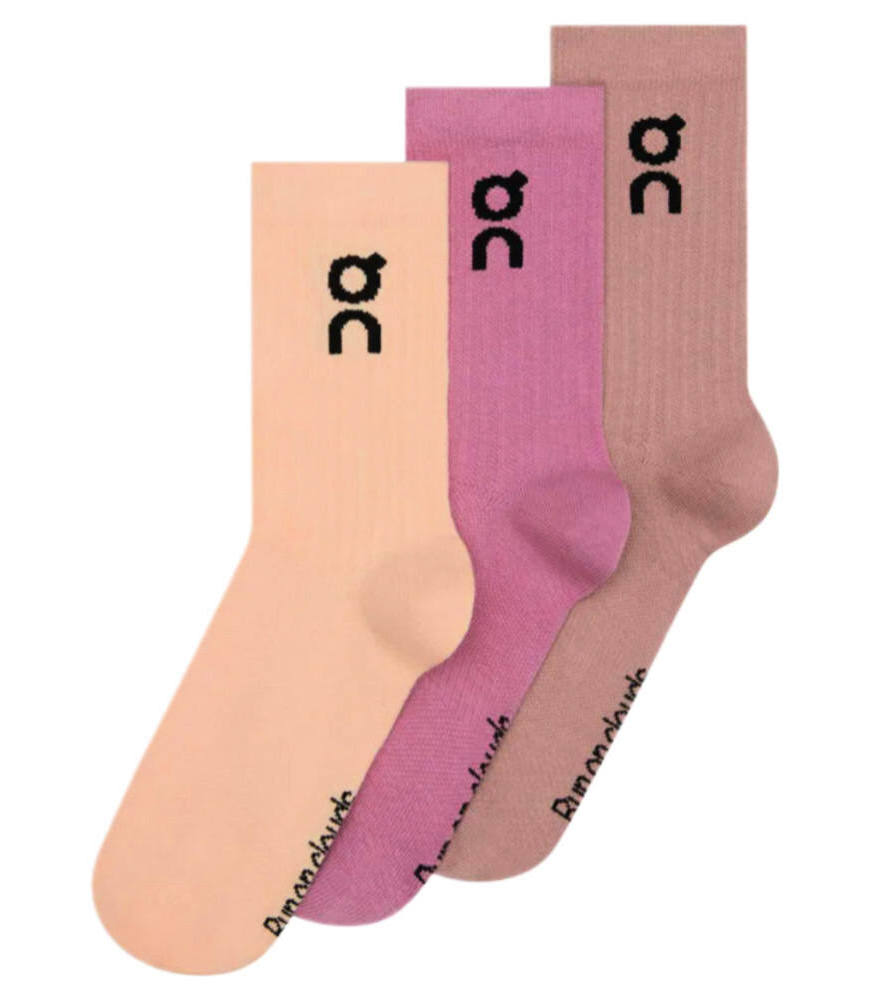 On Logo Sock Mid 3P Unisex