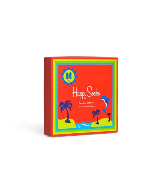 Happy Socks Kids 4-Pack Tropical Gift Set