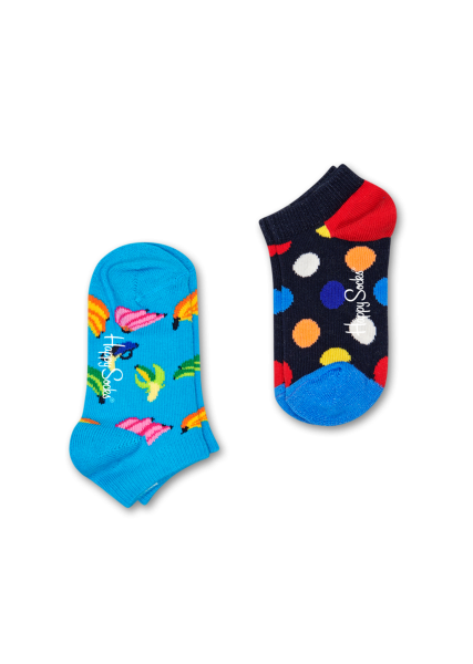 Happy Socks Kids 2-Pack Big Dot Low Sock